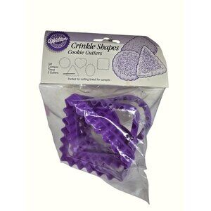 Wilton Crinkle Shapes Cookie Cutters Set Of 5 Purple Dishwasher Safe Plastic